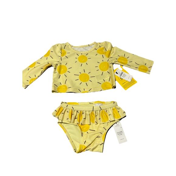 Baby Gap Infants Sun Swim Two-Piece Yellow/Gold Size O-6 Months - Picture 1 of 5